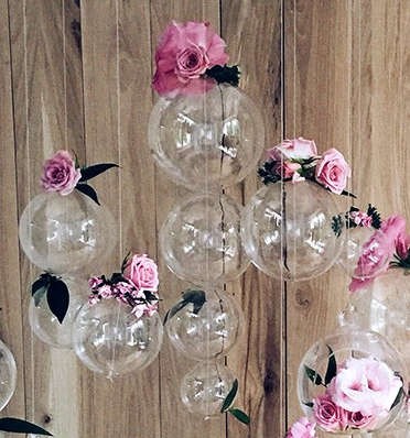 4 decorative glass balls 10cm