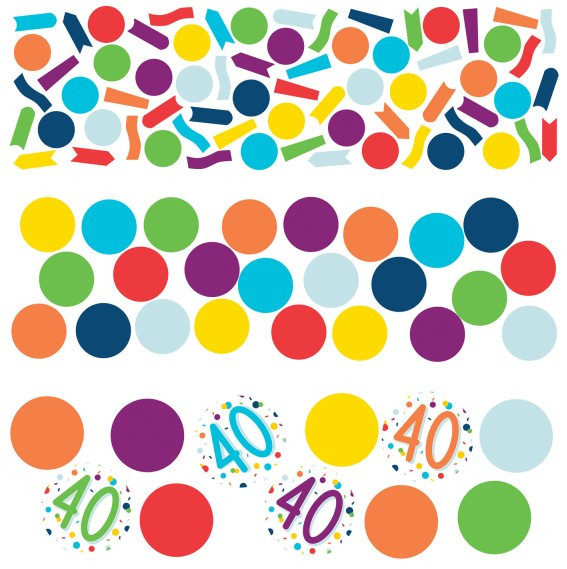 Fête de confettis confettis 40e anniversaire 34g