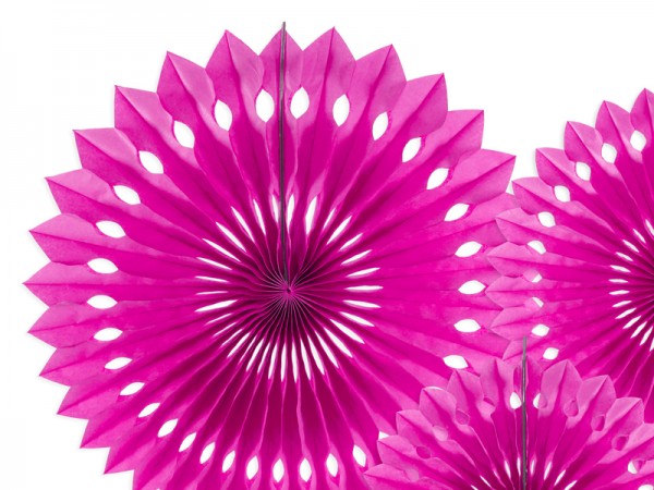 3 paper rosettes Kate pink 3