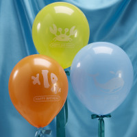 3 ballons de fête océaniques colorés 22cm